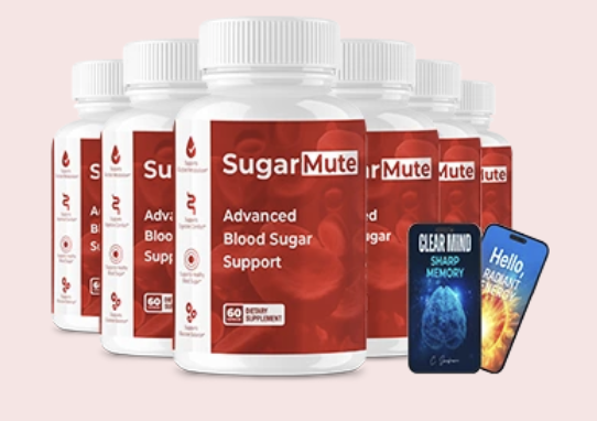 SugarMute supplement bottles with two bonus booklets
